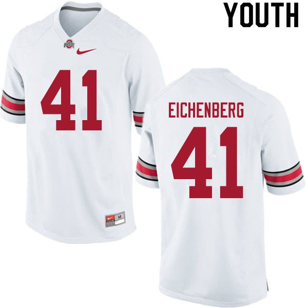 Ohio State Buckeyes #41 Tommy Eichenberg Youth University Jersey White OSU70641